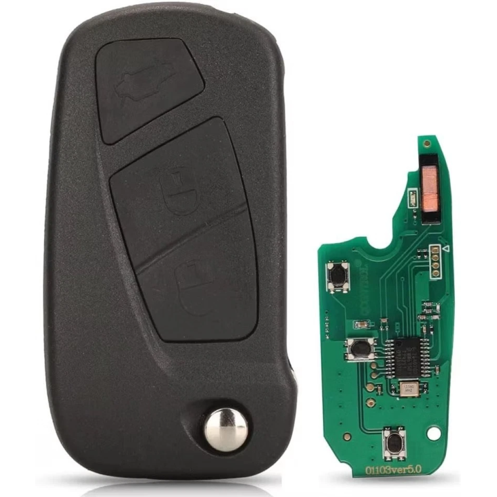 Clé vierge Ford 3 boutons avec transpondeur ID46 PCF7946, fréquence 433 MHz, à programmer