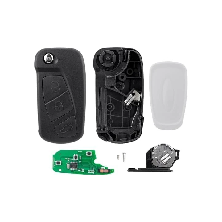 Clé vierge Ford 3 boutons avec transpondeur ID46 PCF7946, fréquence 433 MHz, à programmer - intérieur