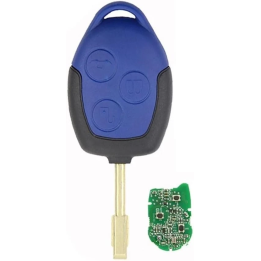 Clé vierge Ford Transit 3 boutons avec transpondeur 4D63, fréquence 433 MHz, à programmer