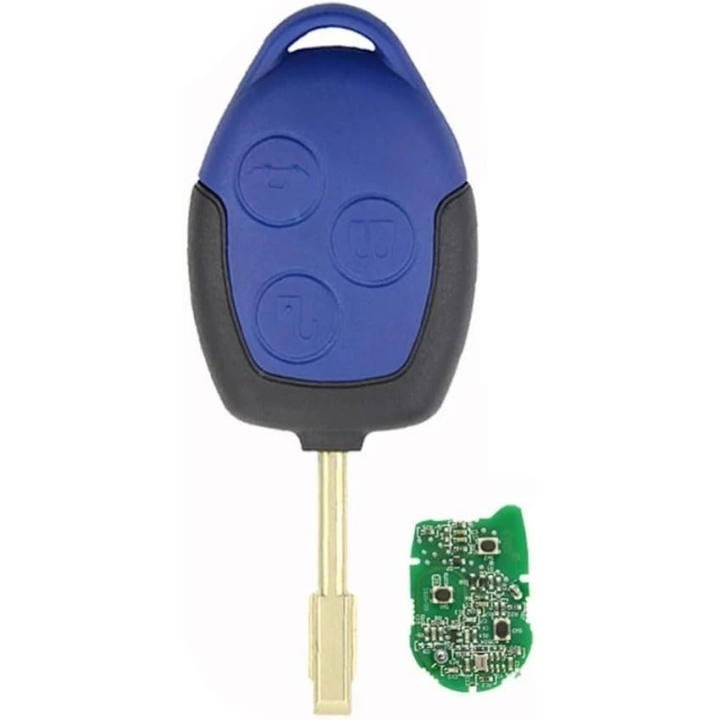 Clé vierge Ford Transit 3 boutons avec transpondeur 4D63, fréquence 433 MHz, à programmer