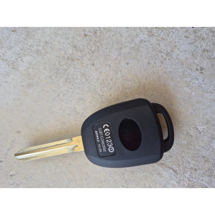 Clé vierge Toyota Verso 2 boutons avec transpondeur 4D72 G, fréquence 433 MHz, lame TOY43, à programmer - face arrière