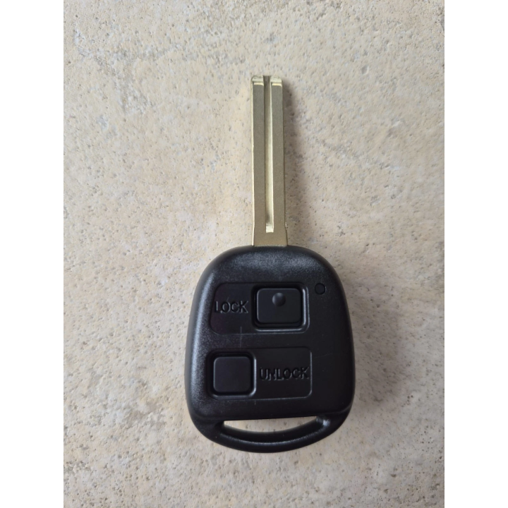 Clé vierge Lexus 2 boutons avec transpondeur 4D68, fréquence 433 MHz, lame Toy48, à programmer - face avant