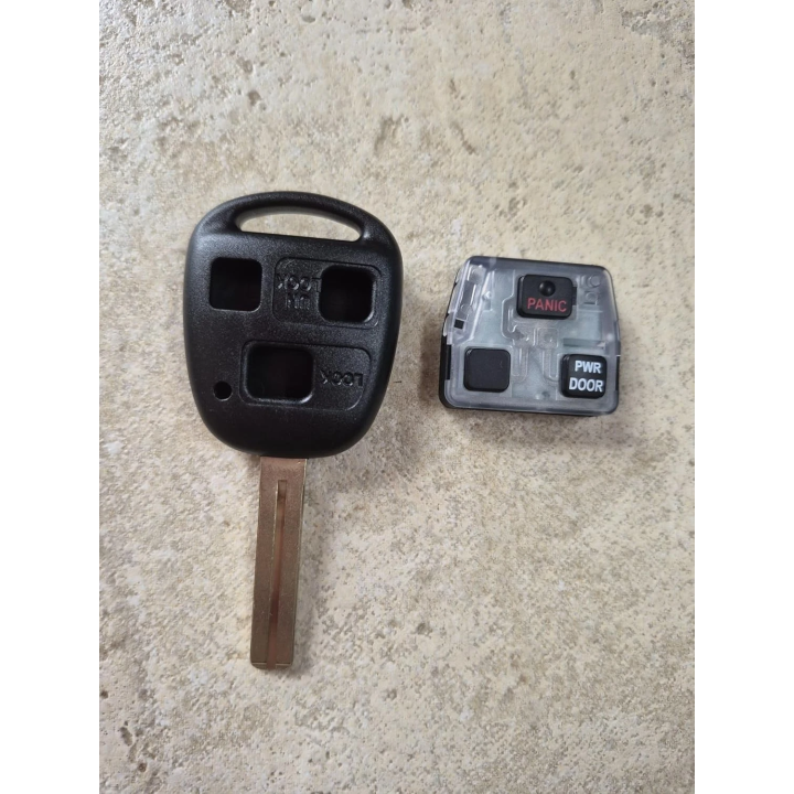 Clé vierge Lexus 3 boutons avec transpondeur 4D68, fréquence 433 MHz, lame Toy48, à programmer - face avant