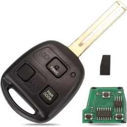 Clé vierge Lexus 3 boutons avec transpondeur 4D68, fréquence 433 MHz, lame Toy48, à programmer