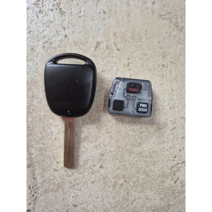 Clé vierge Lexus 3 boutons avec transpondeur 4D68, fréquence 433 MHz, lame Toy48, à programmer - face arrière