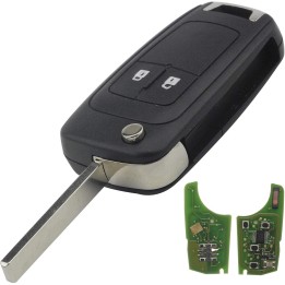 Télécommande Opel 2 boutons 433 MHz avec transpondeur ID46 PCF7937E – clé vierge à programmer