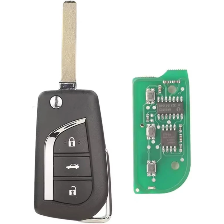 Clé télécommande Toyota 3 boutons avec lame Va2