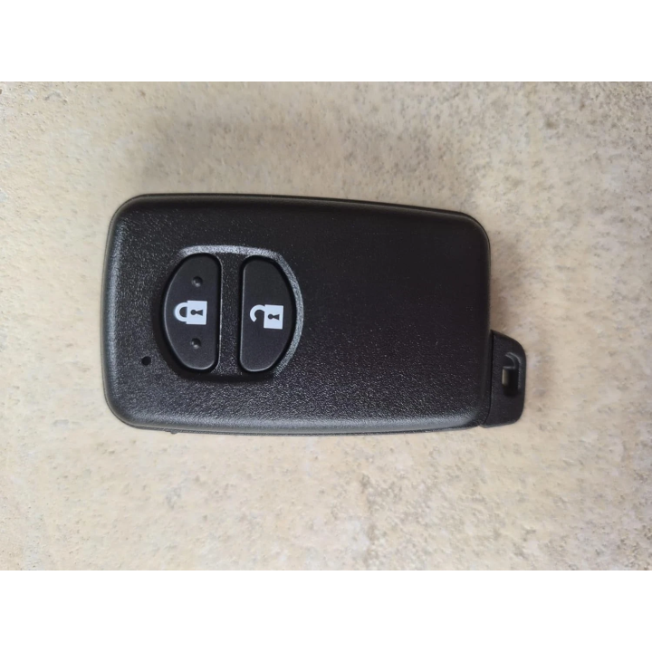 Clé vierge Toyota 2 boutons avec transpondeur 4D FSK B74EA/B75EA, fréquence 433 MHz, à programmer - vue de face