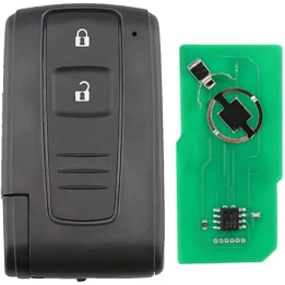 Clé vierge Toyota 2 boutons avec transpondeur 4D FSK B74EA/B75EA, fréquence 433 MHz et lame Toy43, à programmer