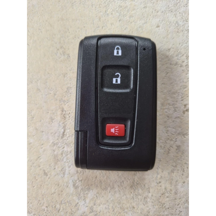 Clé vierge Toyota 3 boutons avec transpondeur 4D, lame Toy43 et fréquence 433 MHz, à programmer. face avant