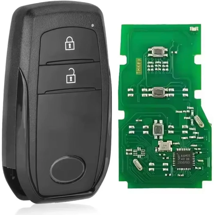 Clé vierge Toyota 2 boutons avec transpondeur B3H2K2R, fréquence 433 MHz, à programmer.