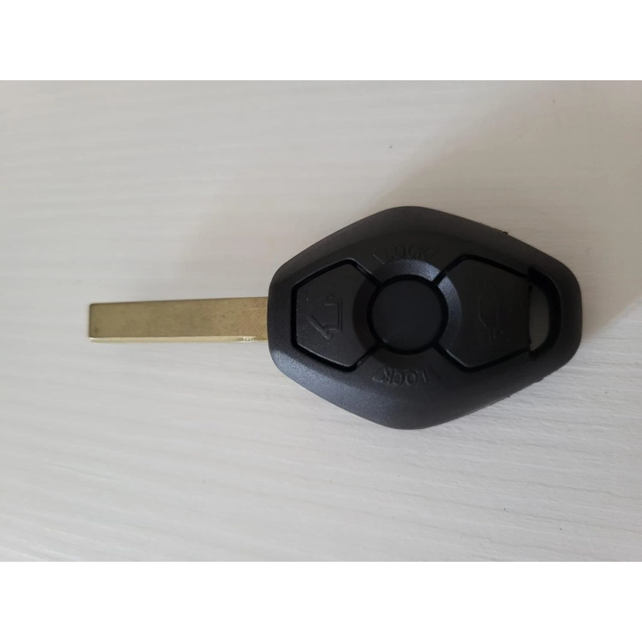 Clé vierge BMW 2 boutons avec transpondeur ID44 PCF7935, lame HU92 et fréquence 433 MHz, à programmer. face avant