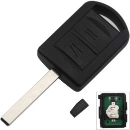Télécommande Opel 2 boutons 433 MHz avec transpondeur ID48 et lame HU100 – clé vierge à programmer