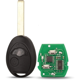 Clé vierge Mini Cooper 2 boutons avec transpondeur ID46 PCF7931, fréquence 433 MHz, à programmer.