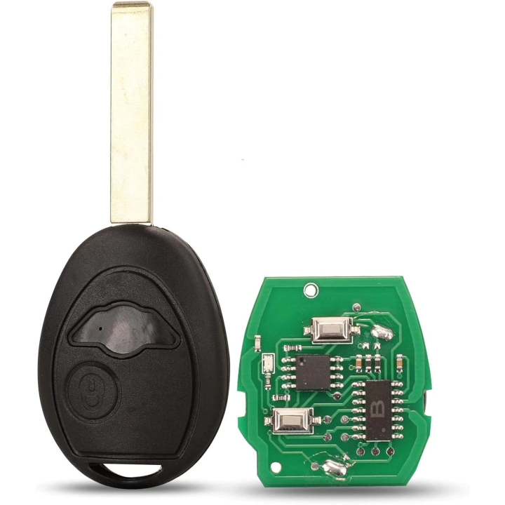 Clé vierge Mini Cooper 2 boutons avec transpondeur ID46 PCF7931, fréquence 433 MHz, à programmer.