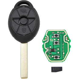 Clé vierge Mini 3 boutons avec transpondeur ID44 EWS, fréquence 433 MHz, à programmer.