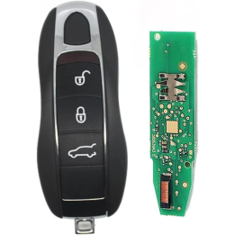 Clé vierge Porsche 3 boutons avec transpondeur ID49 PCF7945P, fréquence 433 MHz, à programmer.