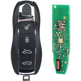 Clé vierge Porsche 4 boutons avec transpondeur ID49, fréquence 433 MHz, à programmer