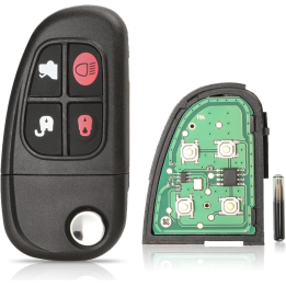 Clé vierge Jaguar 4 boutons avec transpondeur ID60 et fréquence 433 MHz, à programmer