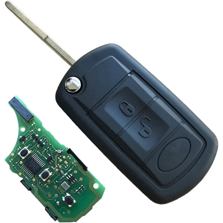 Clé vierge Land Rover / Range Rover 3 boutons avec transpondeur ID46 PCF7936 et fréquence 433 MHz, à programmer.