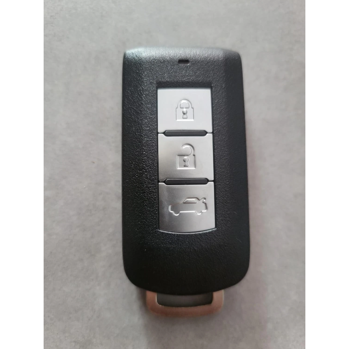 Clé vierge Mitsubishi Outlander PHEV 3 boutons avec transpondeur HITAG2 PCF7952A, fréquence 433 MHz, à programmer - face avant