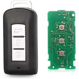 Clé vierge Mitsubishi Outlander PHEV 3 boutons avec transpondeur HITAG2 PCF7952A, fréquence 433 MHz, à programmer