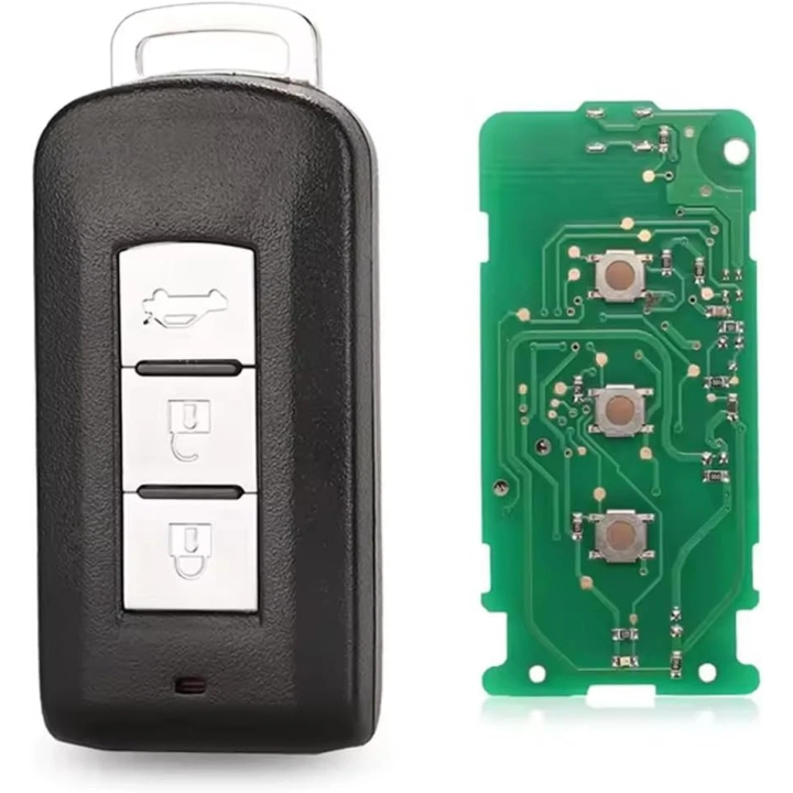 Clé vierge Mitsubishi Outlander PHEV 3 boutons avec transpondeur HITAG2 PCF7952A, fréquence 433 MHz, à programmer
