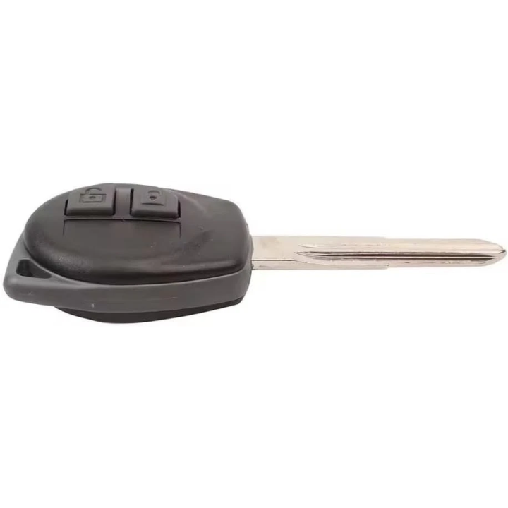Clé télécommande vierge Suzuki 2 boutons avec transpondeur ID46, fréquence 434 MHz, à programmer. vue de côté