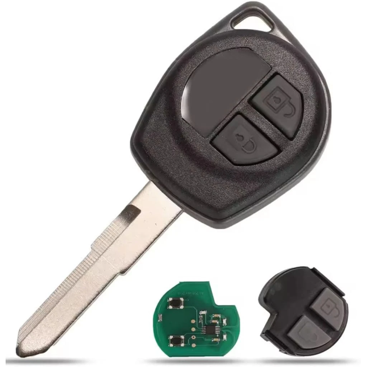 Clé télécommande vierge Suzuki 2 boutons avec transpondeur ID46, fréquence 434 MHz, à programmer.