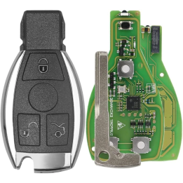 Clé télécommande Mercedes vierge 3 boutons, transpondeur BGA NEC, fréquence 433 MHz FSK, à programmer