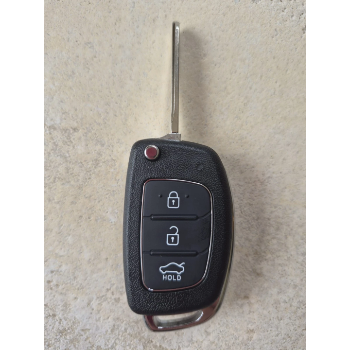 Clé Hyundai 3 boutons ID46 433 MHz – Lame HYN14 – télécommande à programmer - face avant