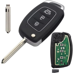 Clé Hyundai 3 boutons ID46 433 MHz – Lame HYN14 – télécommande à programmer