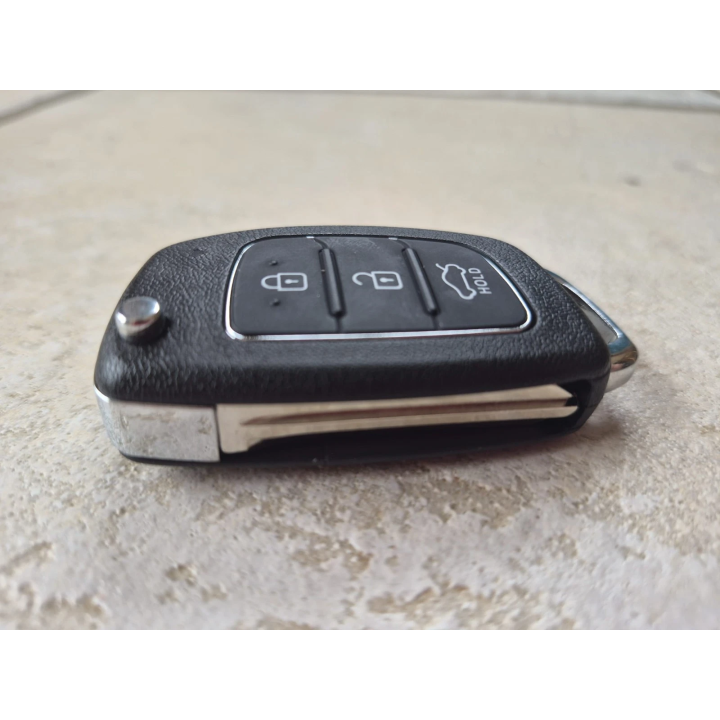 Clé Hyundai 3 boutons ID46 433 MHz – Lame HYN14 – télécommande à programmer - vue de côté