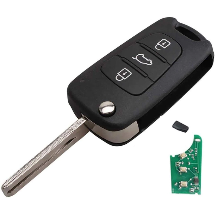 Clé Hyundai 3 boutons ID46 FSK 433 MHz – Lame Toy40 – télécommande à programmer