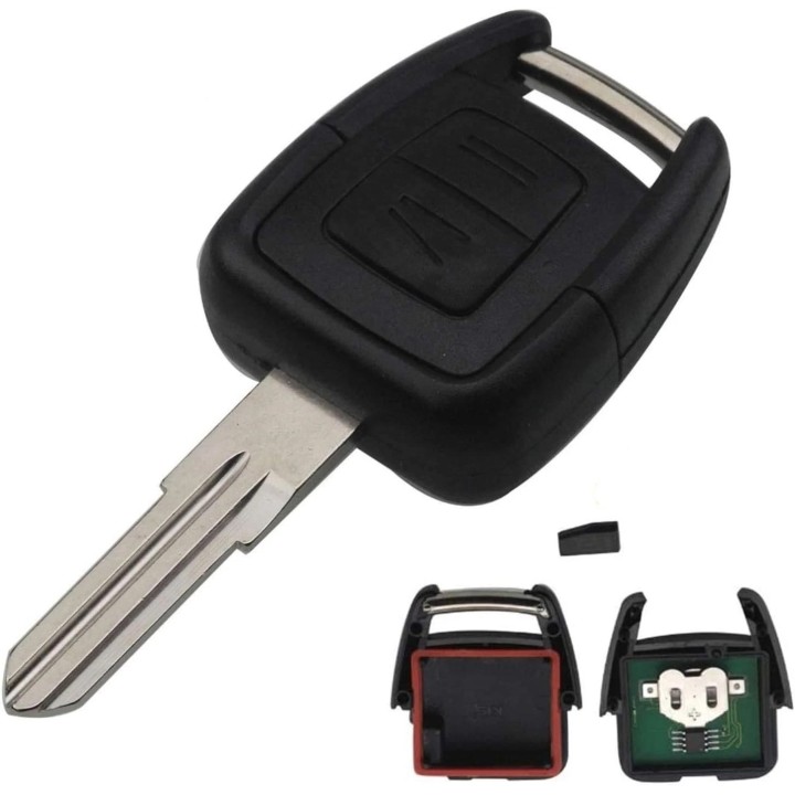 Télécommande Opel 2 boutons 433 MHz avec transpondeur ASK ID40 et lame HU46 – clé vierge à programmer