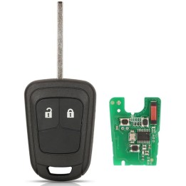 Télécommande Opel 2 boutons 433 MHz avec transpondeur ID46 PCF7937 – clé vierge à programmer