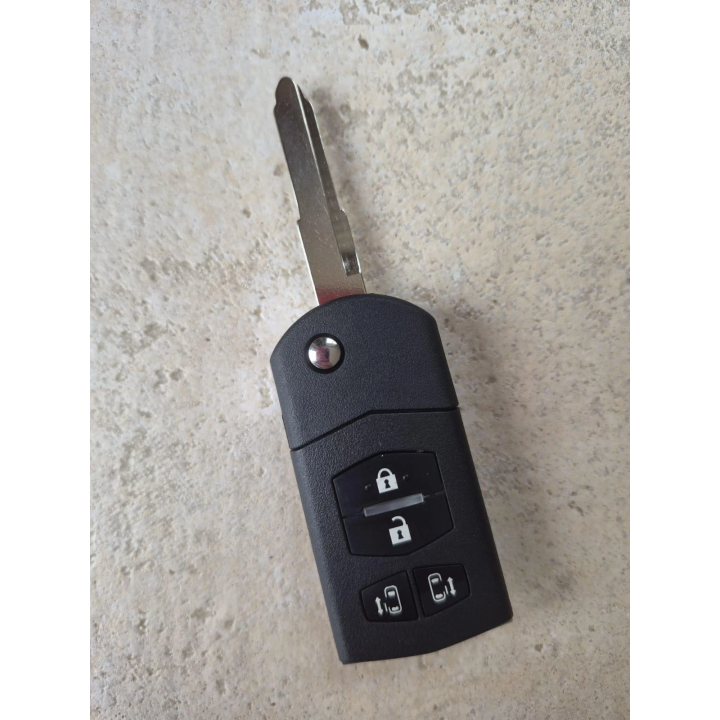 Clé vierge Mazda 4 boutons ID63 4D63 433 MHz – télécommande à programmer - face avant