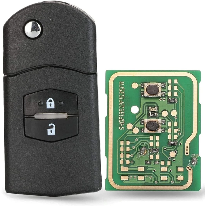 Clé vierge Mazda 2 boutons ID63 80 bits 433 MHz – télécommande à programmer