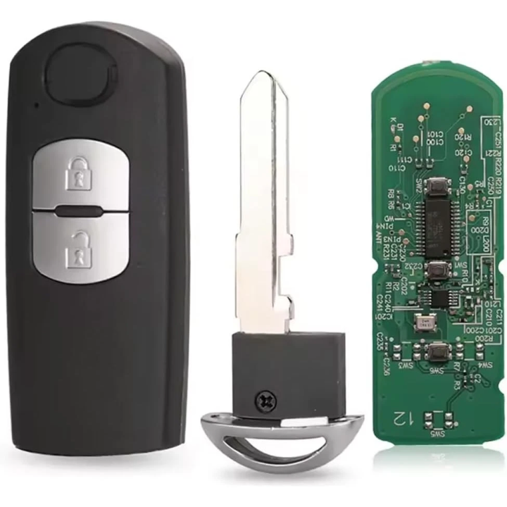 Clé vierge Mazda 2 boutons PCF7953P HITAG ID49 433 MHz – télécommande à programmer