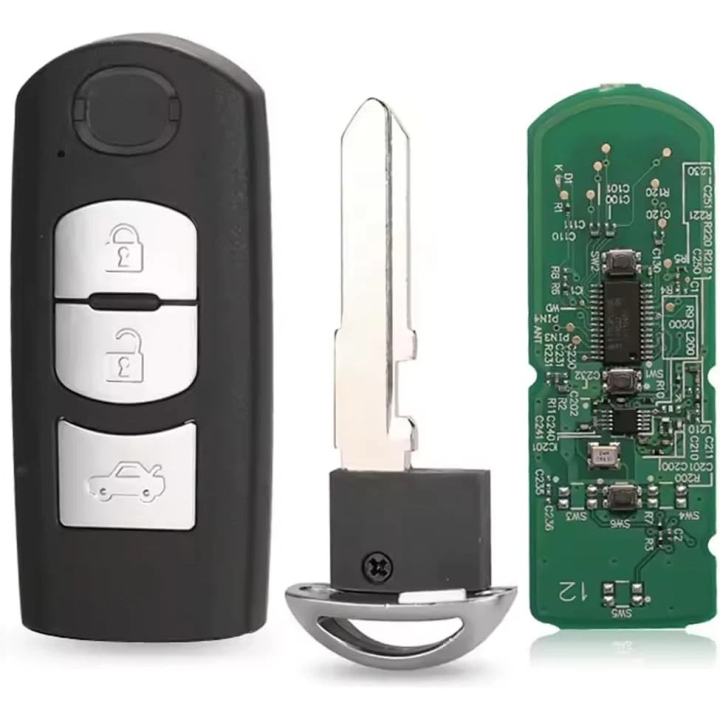 Clé vierge Mazda 3 boutons PCF7953P HITAG ID49 433 MHz – télécommande à programmer
