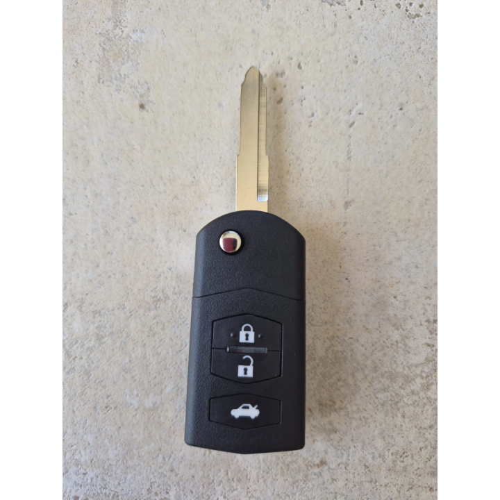 Clé vierge Mazda 3 boutons ID63 80 bits 433 MHz – télécommande à programmer - face avant