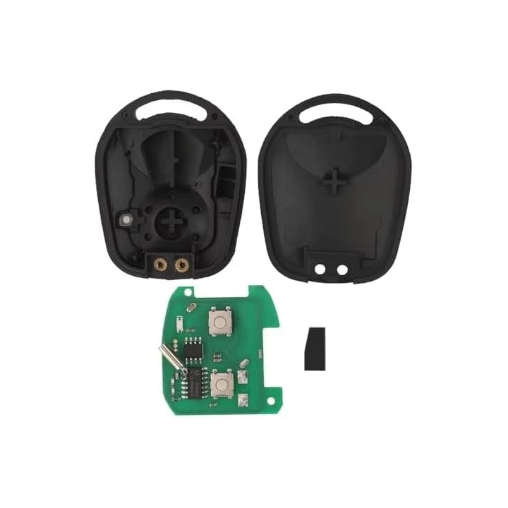 Clé vierge SsangYong 2 boutons 433 MHz avec transpondeur 4D60 – lame SSY3 à programmer - intérieur