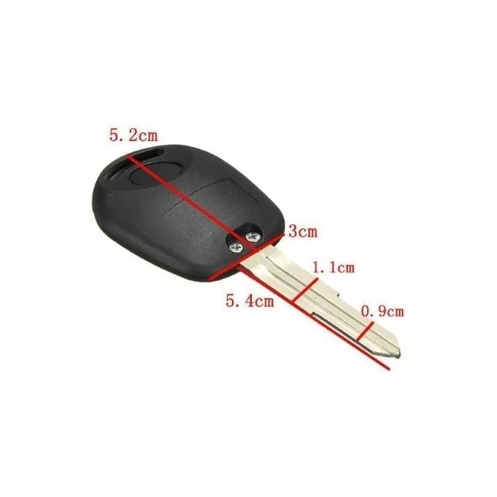 Clé vierge SsangYong 2 boutons 433 MHz avec transpondeur 4D60 – lame SSY3 à programmer - face arrière