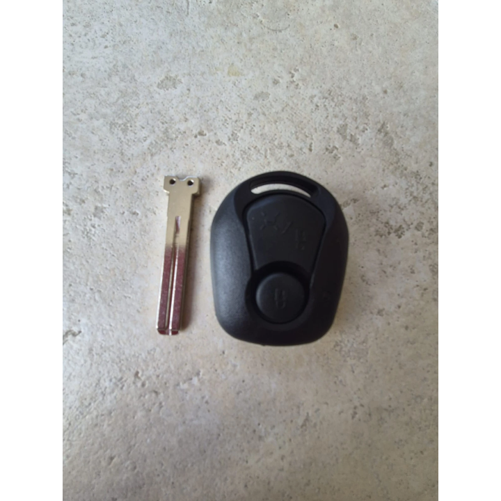 Clé vierge SsangYong Rexton RX7 2 boutons 433 MHz avec transpondeur 4D60 – lame Toy40 / Toy48 à programmer - face avant