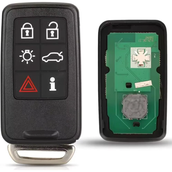 Télécommande Volvo 6 boutons 433 MHz avec transpondeur PCF7945A / PCF7953 5WK49224 – clé vierge à programmer