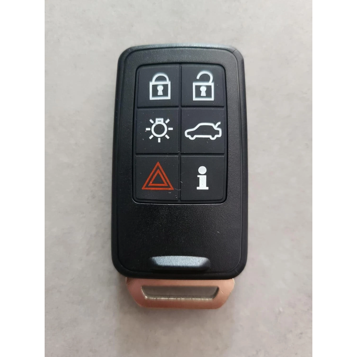 Télécommande Volvo 6 boutons 433 MHz avec transpondeur PCF7945A / PCF7953 5WK49224 – clé vierge à programmer - face avant