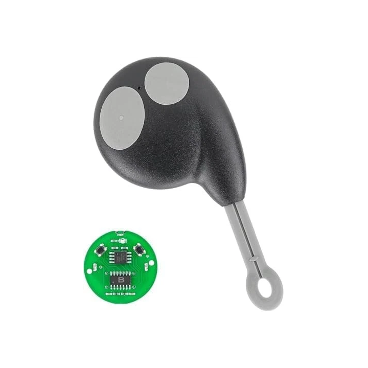 Télécommande Cobra Alarme 2 boutons 433 MHz – clé vierge à programmer - face avant 2
