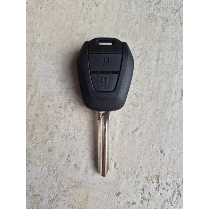 Clé vierge Isuzu 2 boutons 433 MHz avec transpondeur ID46 ASK – lame Toy43 à programmer - face avant