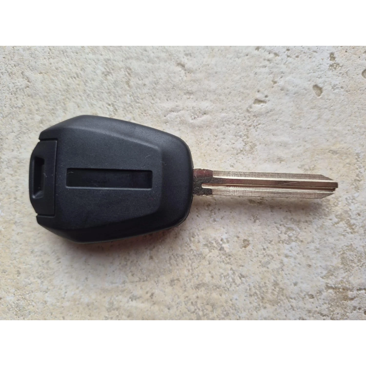 Clé vierge Isuzu 2 boutons 433 MHz avec transpondeur ID46 ASK – lame Toy43 à programmer - face arrière