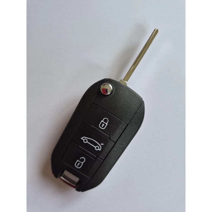 Clé vierge Opel 3 boutons 4A AES 433 MHz – Lame HU83 – télécommande à programmer – face avant